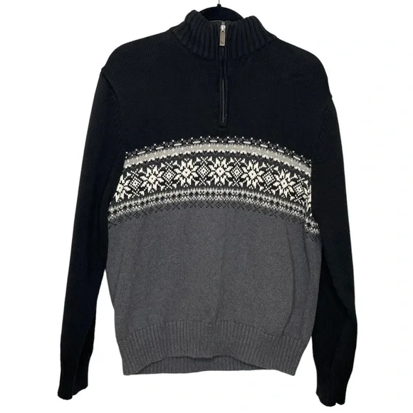 ニット+セーター EDDIE BAUER NORDIC HEART WOOL KNIT ZIP Eddie Bauer | Sweaters | Eddie Bauer Nordic Quarter Zip Knit
